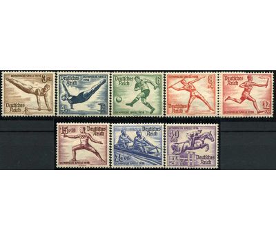  8 почтовых марок «Летние олимпийские игры. Берлин» Третий Рейх 1936, фото 1 