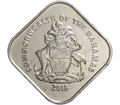  Монета 15 центов 2018 Багамские острова, фото 2 