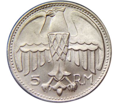  Монета 5 рейхсмарок 1935 «Адольф Гитлер» (копия), фото 2 