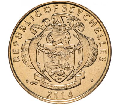  Монета 1 цент 2014 «Краб» Сейшельские острова, фото 2 