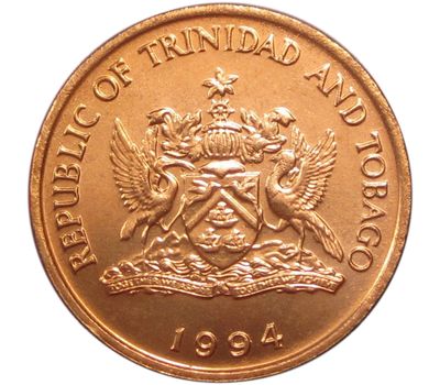  Монета 1 цент 1994 Тринидад и Тобаго, фото 2 
