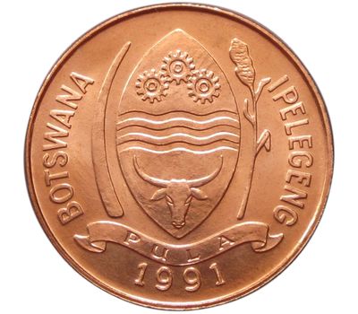  Монета 5 тхебе 1991 Ботсвана, фото 2 
