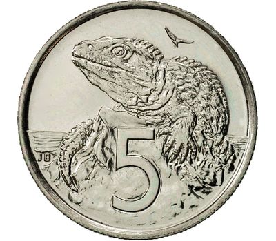  Монета 5 центов 1996 Новая Зеландия, фото 1 