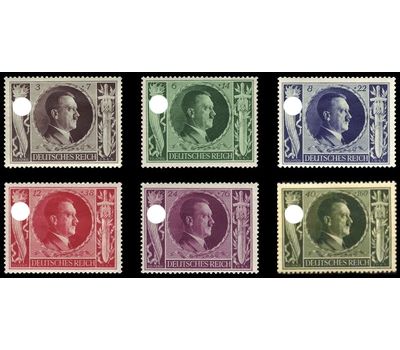  6 почтовых марок «День рождения Гитлера» Третий Рейх 1943, фото 1 