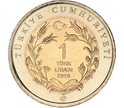  Монета 1 лира 2016 «Тушканчик (Фауна)» Турция, фото 2 