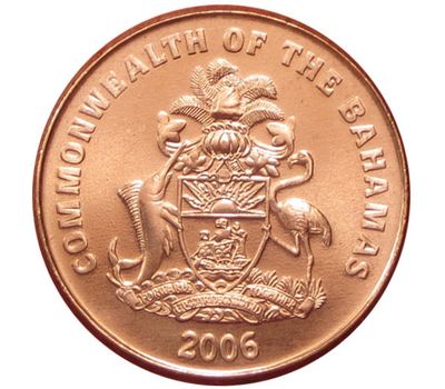 Монета 1 цент 2006 Багамские острова, фото 2 