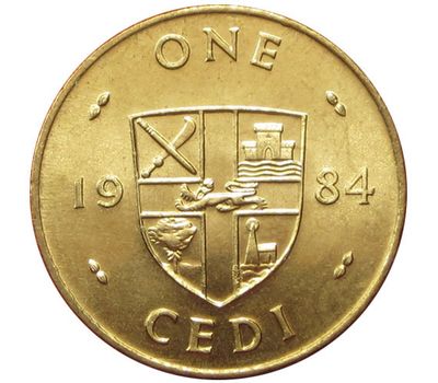  Монета 1 седи 1984 Гана, фото 2 