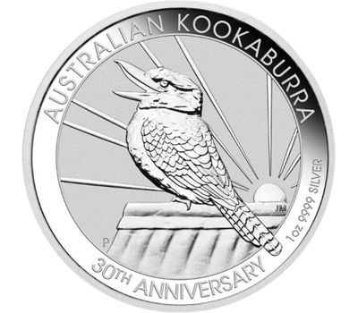  Монета 1 доллар 2020 «Кукабарра. 30-летие серии» Австралия (серебро 1 унция), фото 1 