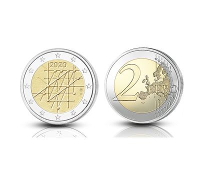  Монета 2 евро 2020 «100-летие университета Турку» Финляндия, фото 3 