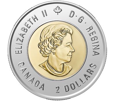  Монета 2 доллара 2020 «75 лет со дня окончания Второй Мировой войны» Канада, фото 2 