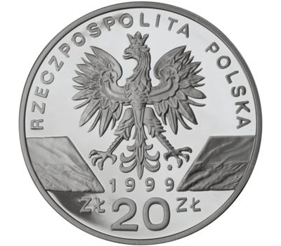  Монета 20 злотых 1999 «Волки» Польша (копия), фото 2 