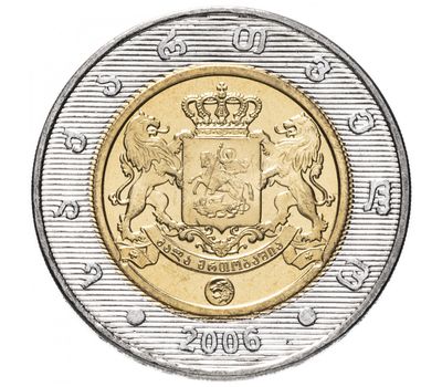  Монета 2 лари 2006 Грузия, фото 2 