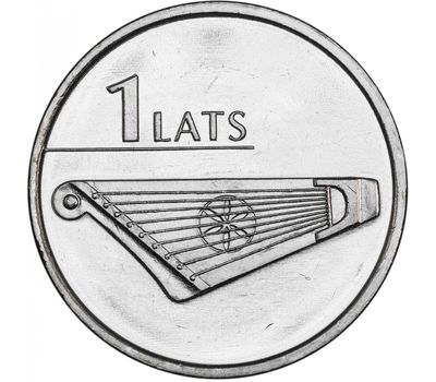  Монета 1 лат 2013 «Гусли» Латвия, фото 1 