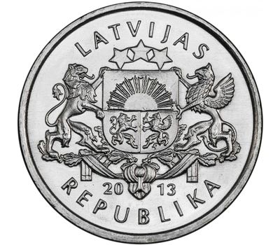  Монета 1 лат 2013 «Гусли» Латвия, фото 2 