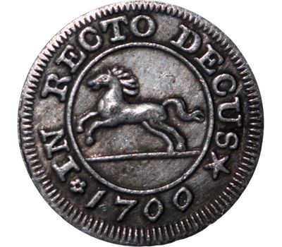  Монета 4 гроша 1700 Немецкие земли (копия), фото 2 