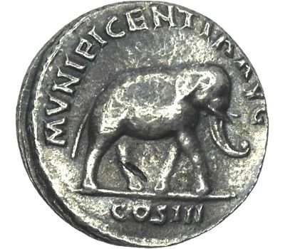  Монета денарий «Слон» Древний Рим (копия), фото 2 
