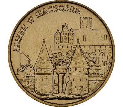 Монета 2 злотых 2002 «Замок в Мальборке» Польша, фото 1 