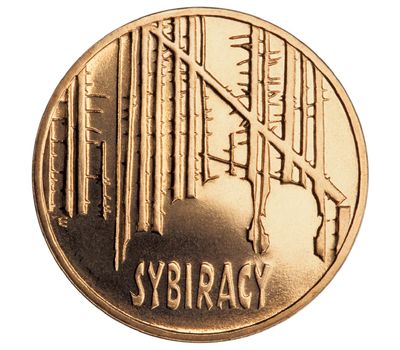  Монета 2 злотых 2008 «Сибиряки» Польша, фото 1 