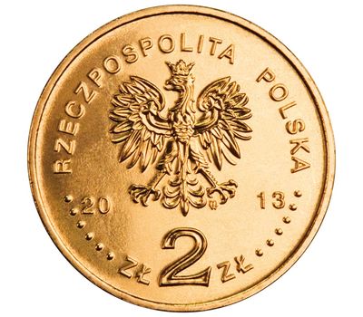  Монета 2 злотых 2013 «100 лет польскому театру в Варшаве» Польша, фото 2 