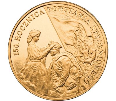  Монета 2 злотых 2013 «150-летие Январского восстания» Польша, фото 1 