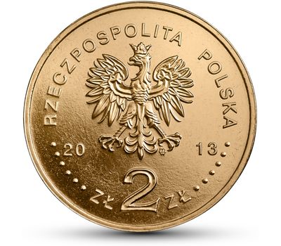  Монета 2 злотых 2013 «50-летие Польской ассоциации умственно отсталых» Польша, фото 2 