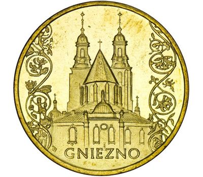  Монета 2 злотых 2005 «Гнезно» Польша, фото 1 