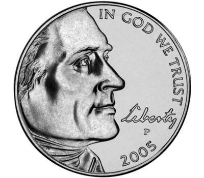  Монета 5 центов 2005 «200 лет экспедиции Льюиса и Кларка — Бизон» США P, фото 2 