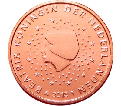 Монета 1 евроцент 2013 Нидерланды, фото 1 