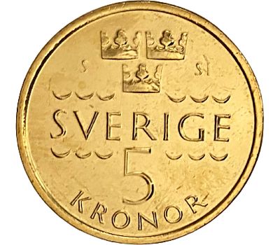  Монета 5 крон 2016 Швеция, фото 2 