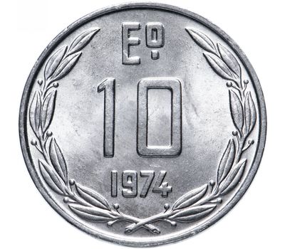  Монета 10 эскудо 1974 «Андский кондор» Чили, фото 2 