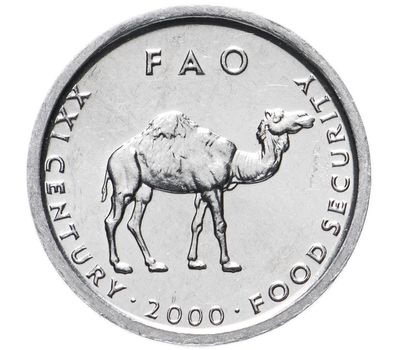  Монета 10 шиллингов 2000 «ФАО — Верблюд» Сомали, фото 1 