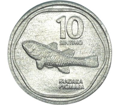  Монета 10 сентимо 1985 «Рыба» Филиппины, фото 1 