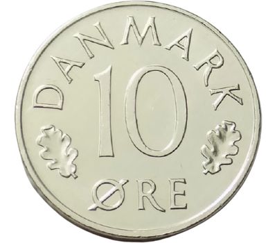  Монета 10 эре 1980 Дания, фото 1 