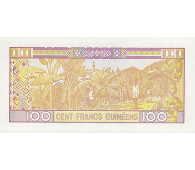  Банкнота 100 франков 2012 Гвинея Пресс, фото 2 
