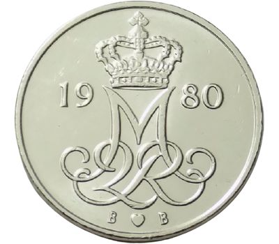  Монета 10 эре 1980 Дания, фото 2 