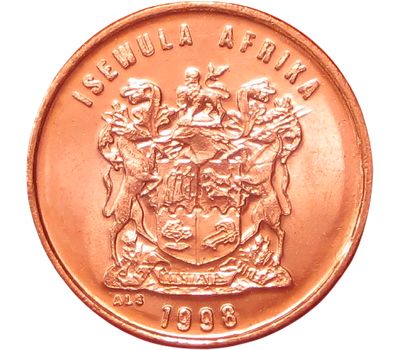  Монета 1 цент 1998 «Птицы» ЮАР, фото 2 