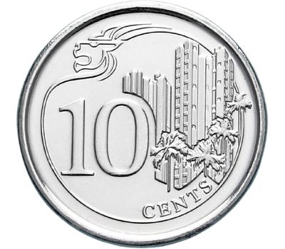  Монета 10 центов 2013 Сингапур, фото 1 