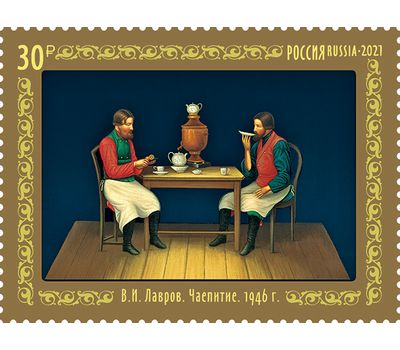  4 почтовые марки «Декоративно-прикладное искусство России. Федоскинская лаковая миниатюра» 2021, фото 3 
