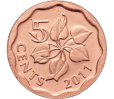  Монета 5 центов 2011 Свазиленд, фото 1 