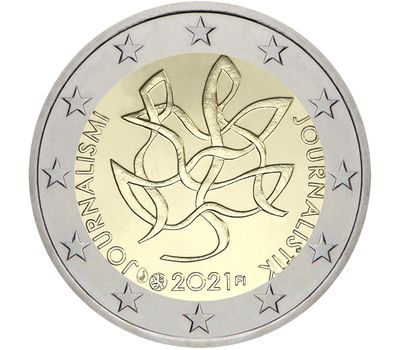  Монета 2 евро 2021 «Журналистика» Финляндия, фото 1 