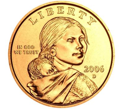  Монета 1 доллар 2006 «Парящий орёл» США D (Сакагавея), фото 2 
