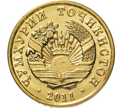  Монета 2 дирама 2011 Таджикистан, фото 2 