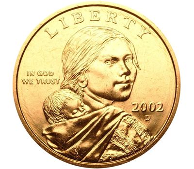  Монета 1 доллар 2002 «Парящий орёл» США D (Сакагавея), фото 2 