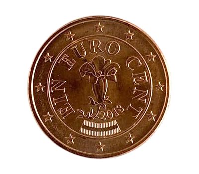  Монета 1 евроцент 2018 «Горечавка» Австрия, фото 1 