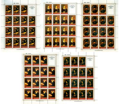  5 малых листов «Шедевры Государственного Эрмитажа. Рембрандт Харменс ван Рейн» СССР 1983, фото 1 