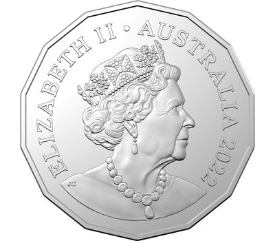  Монета 50 центов 2022 «Год Тигра» Австралия (в буклете), фото 3 