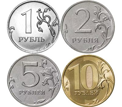  Комплект разменных монет России 2021 г. (4 монеты), фото 1 
