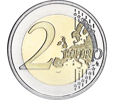  Монета 2 евро 2021 «Волк — национальное животное» Эстония, фото 2 
