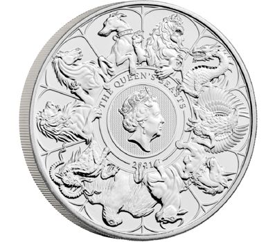  Монета 5 фунтов 2021 «Звери Королевы» в буклете, фото 2 