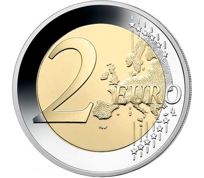  Монета 2 евро 2021 «Летние Олимпийские игры 2024 в Париже» Франция (в коинкарте), фото 2 